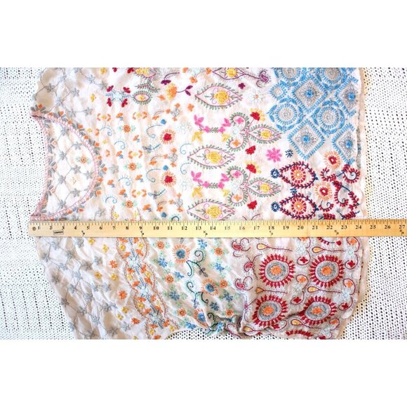 Johnny Was Floral Embroidered Top Boho Blouse Tropical Casual Travel Size Small? - Picture 3 of 10